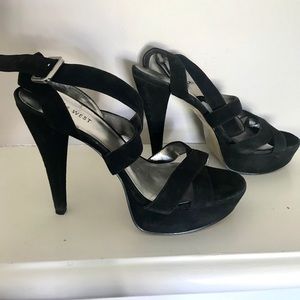 Nine West Black Sandal Heels